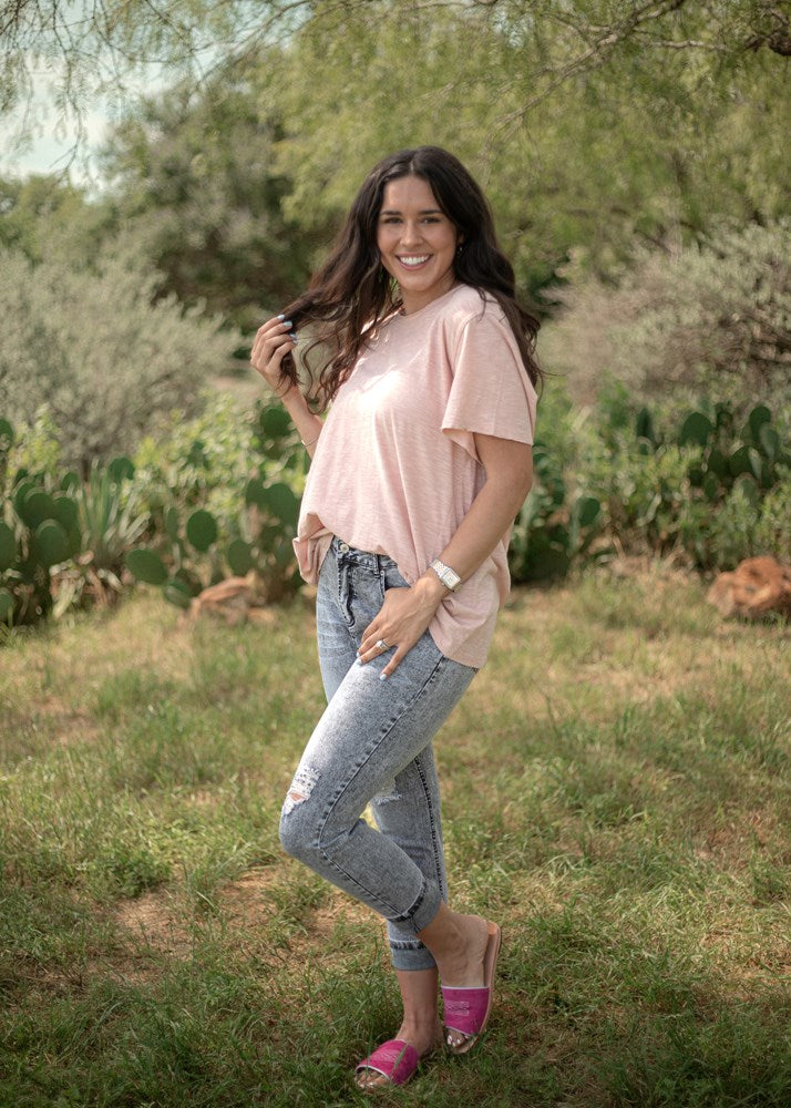 Lifestyle Basic Light Pink Short Sleeve Tee