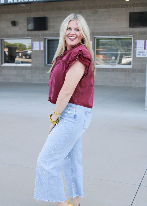 Marley Top- Maroon
