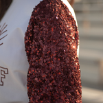 Classy Until Kickoff Maroon Elbow Sleeve White Top Sleeve Detail