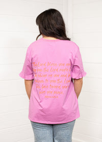 Tee Cross Pink Short Sleeve Top Back