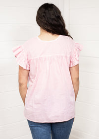 Kinley Pink Short Sleeve Top Back