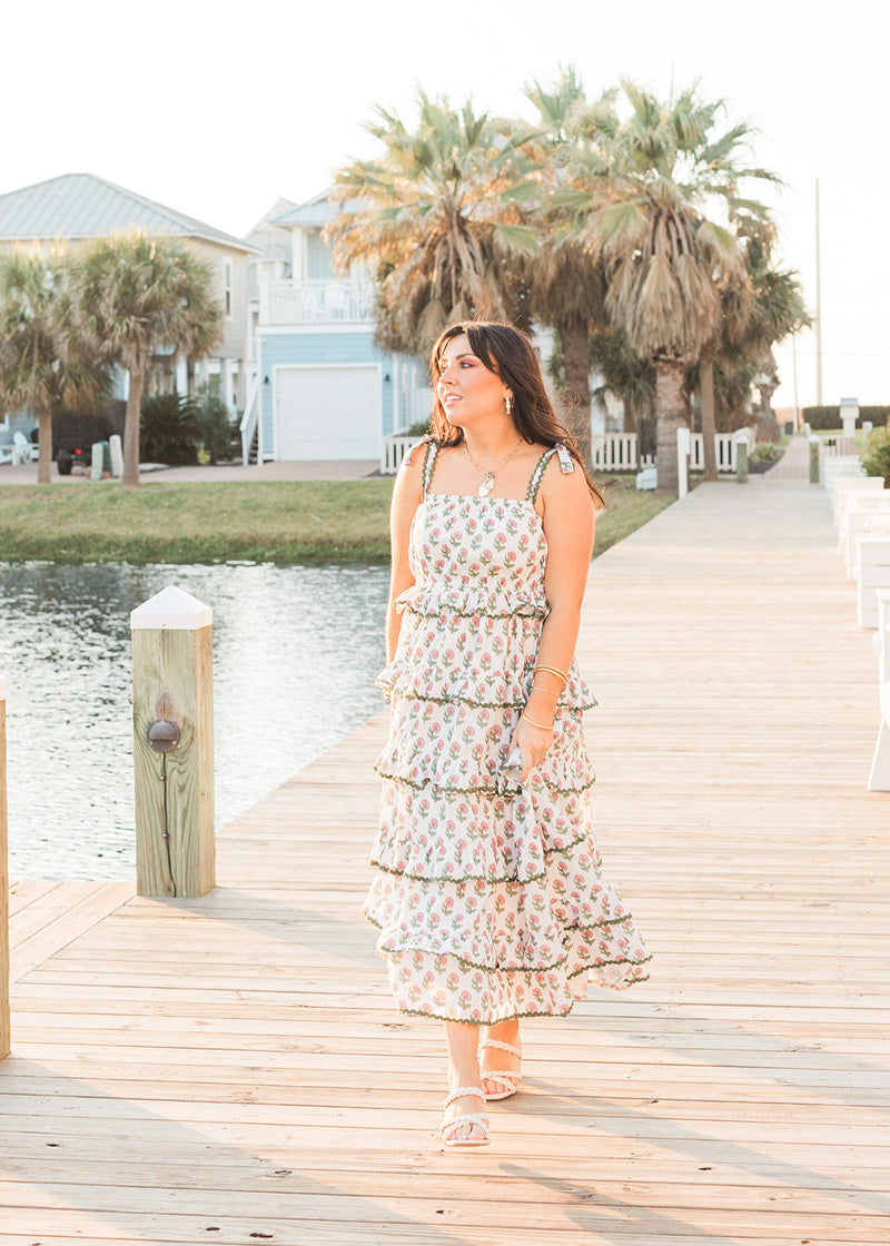 Lifestyle Paloma Floral Tie Sleeves Dress