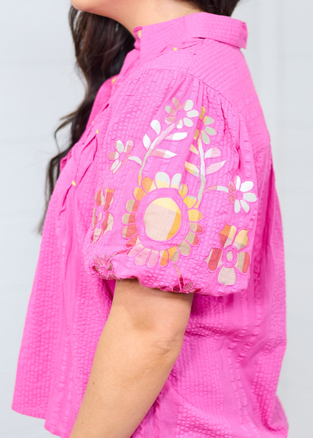 The Brinley Top- Fushia