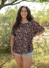 Basic Otomi Multi Color Short Sleeve Tee