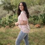 Basic Light Pink Short Sleeve Tee Side