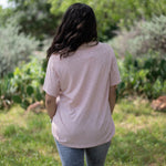 Basic Light Pink Short Sleeve Tee Back