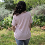 Basic Light Pink Short Sleeve Tee Back