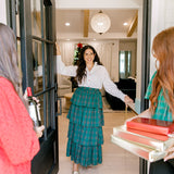 Riley Ruffle Skirt- Green Plaid