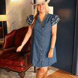 Caylee Dress- Dark Denim