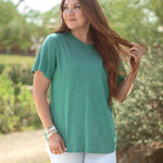 Lifestyle Basic Emerald Green Short Sleeve Tee 