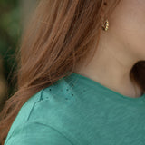 Basic Emerald Green Short Sleeve Tee Sleeve Detail