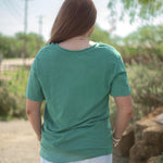 Basic Emerald Green Short Sleeve Tee Back