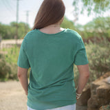 Basic Emerald Green Short Sleeve Tee Back