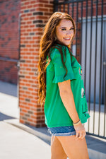 Friday Night Lights Embroidered Tee - Green