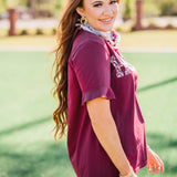 Howdy Tee Maroon