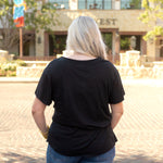 Basic Jet Black Short Sleeve Tee Back
