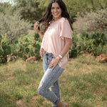 Lifestyle Basic Light Pink Short Sleeve Tee 