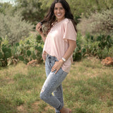 Lifestyle Basic Light Pink Short Sleeve Tee 