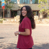 Basic Magic Maroon Short Sleeve Tee  Side