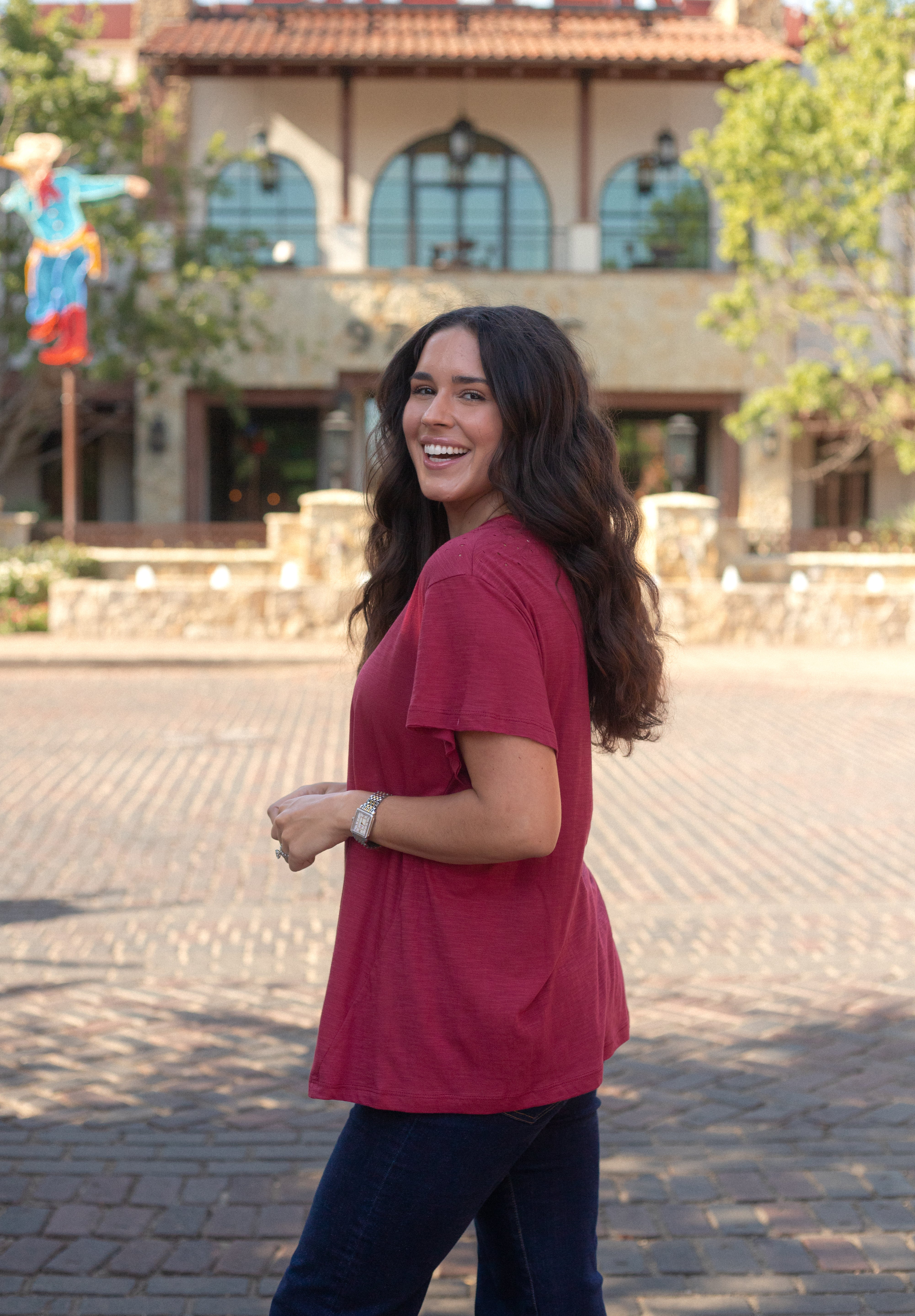 Basic Magic Maroon Short Sleeve Tee  Side