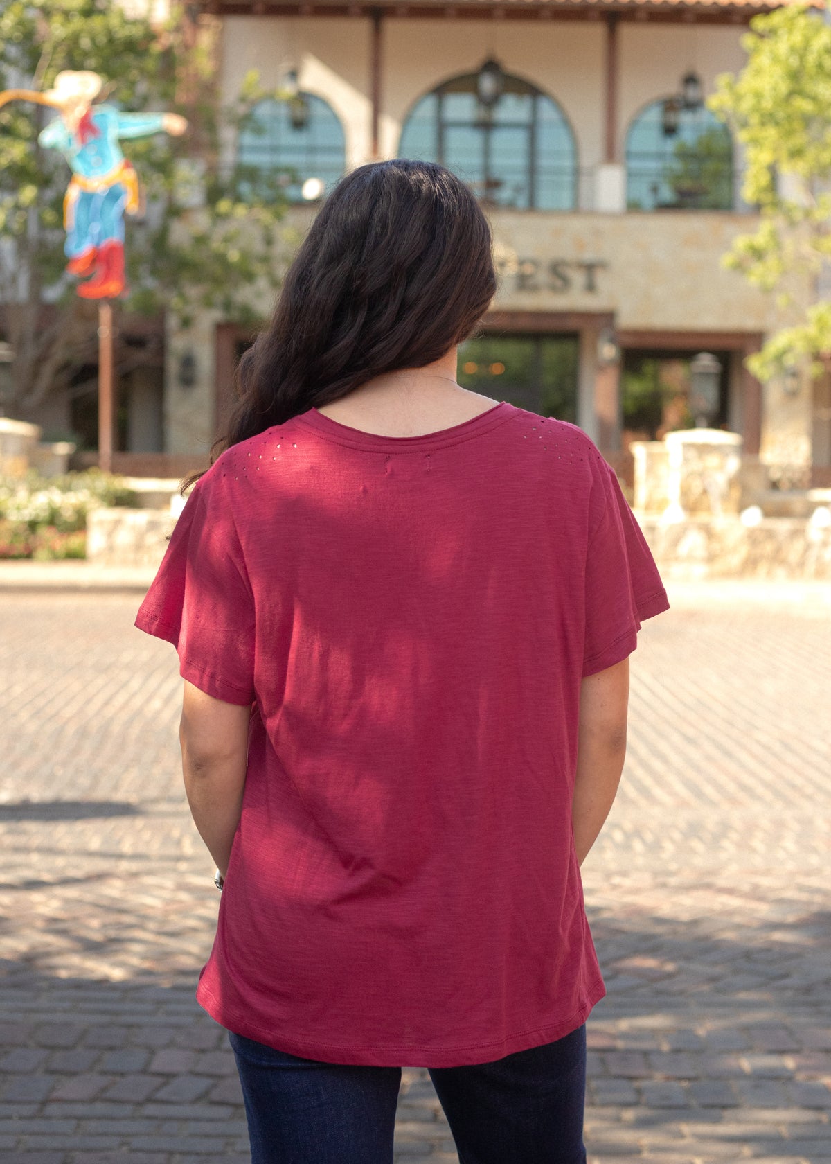 Basic Magic Maroon Short Sleeve Tee Back