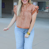 Marley Top- Burnt Orange