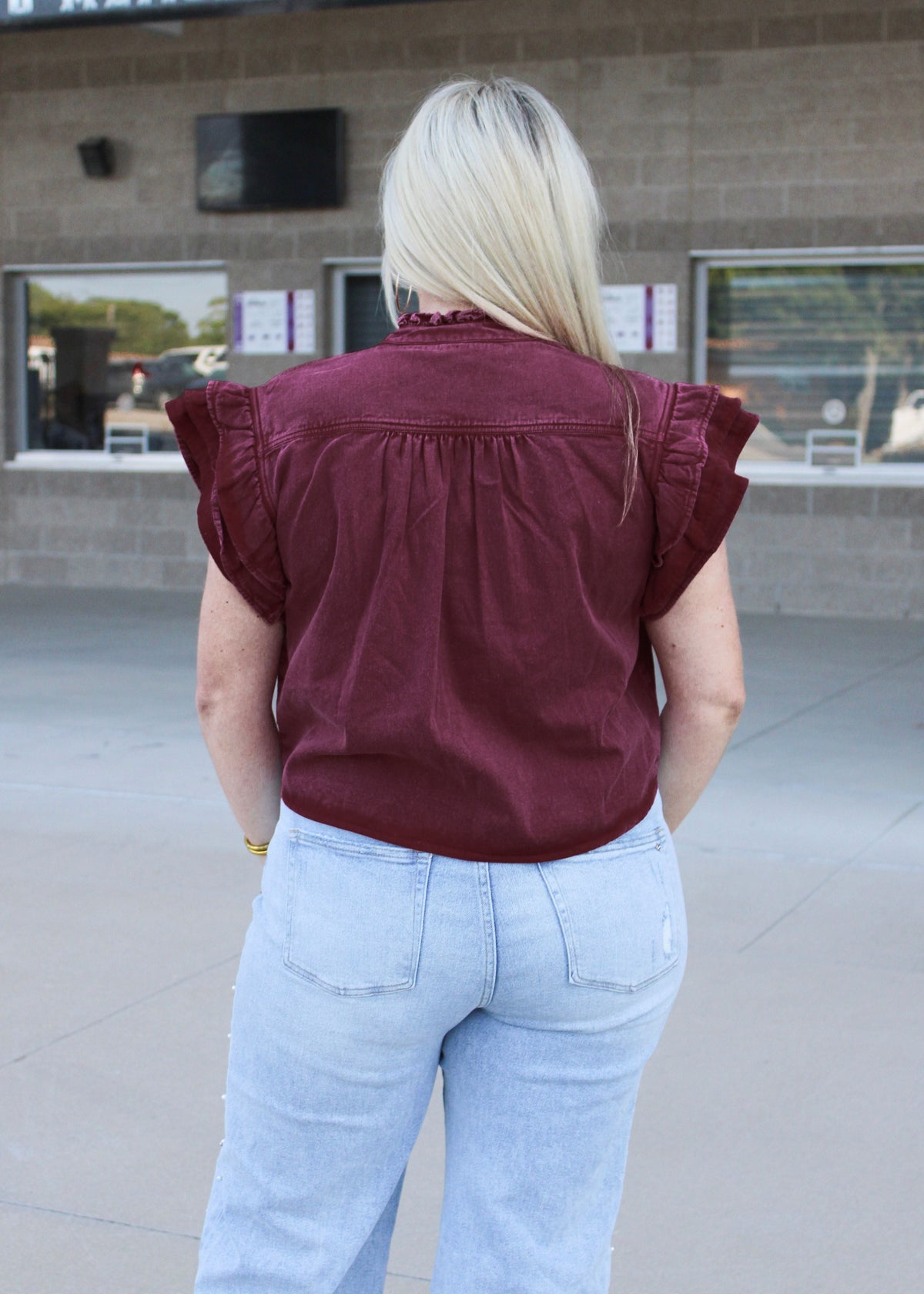 Marley Top- Maroon