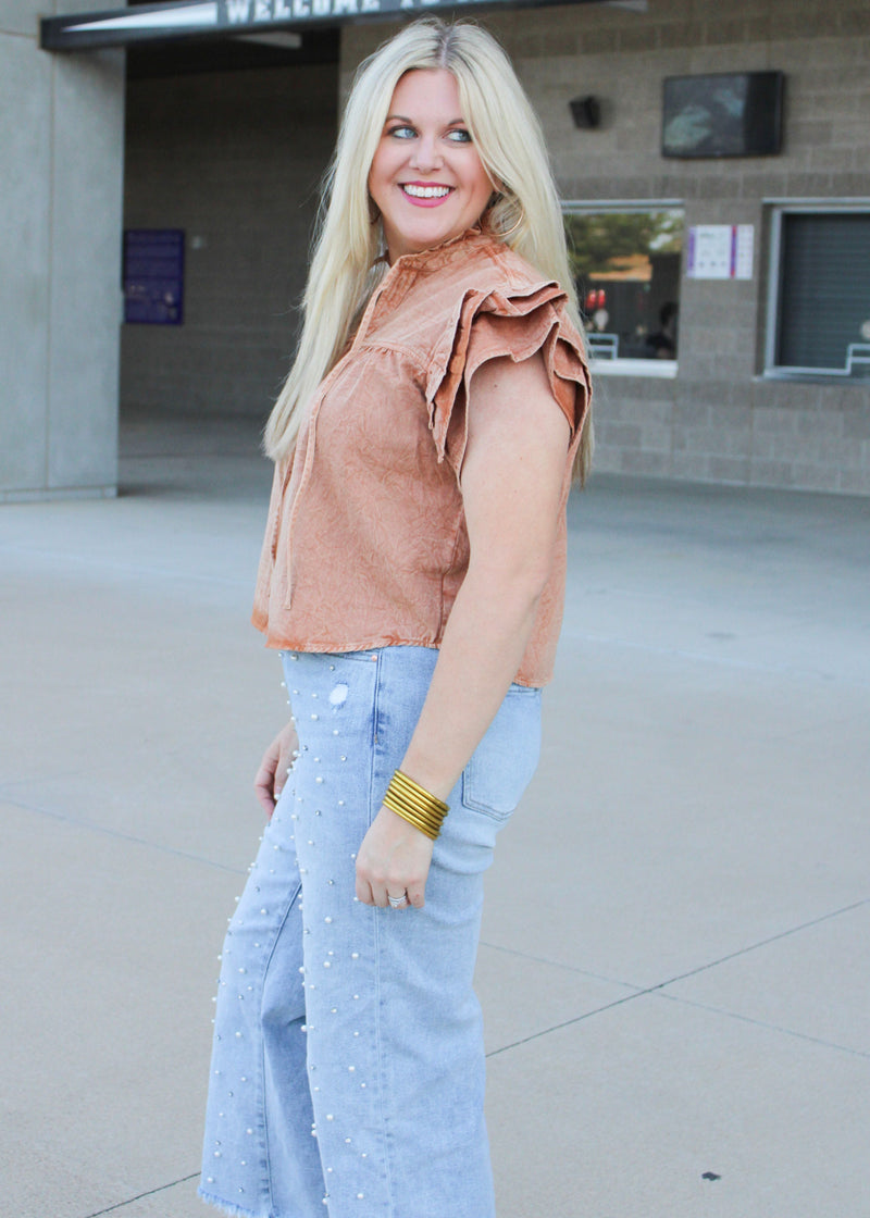 Marley Top- Burnt Orange