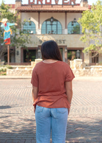 Basic Railroad Rust Short Sleeve Tee Back