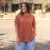Basic Railroad Rust Short Sleeve Tee Front