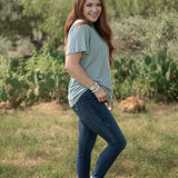 Basic Slate Grey Short Sleeve Tee Side