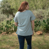 Basic Slate Grey Short Sleeve Tee Back