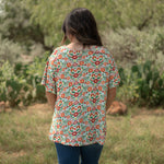 Basic Fiesta Multi Color Short Sleeve Tee Back