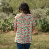 Basic Fiesta Multi Color Short Sleeve Tee Back