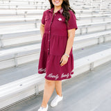 The Howdy Dress- Maroon
