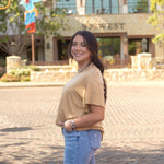 Basic Tan Short Sleeve Tee Side