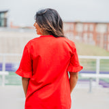 Touchdown Red Elbow Sleeve Top Back