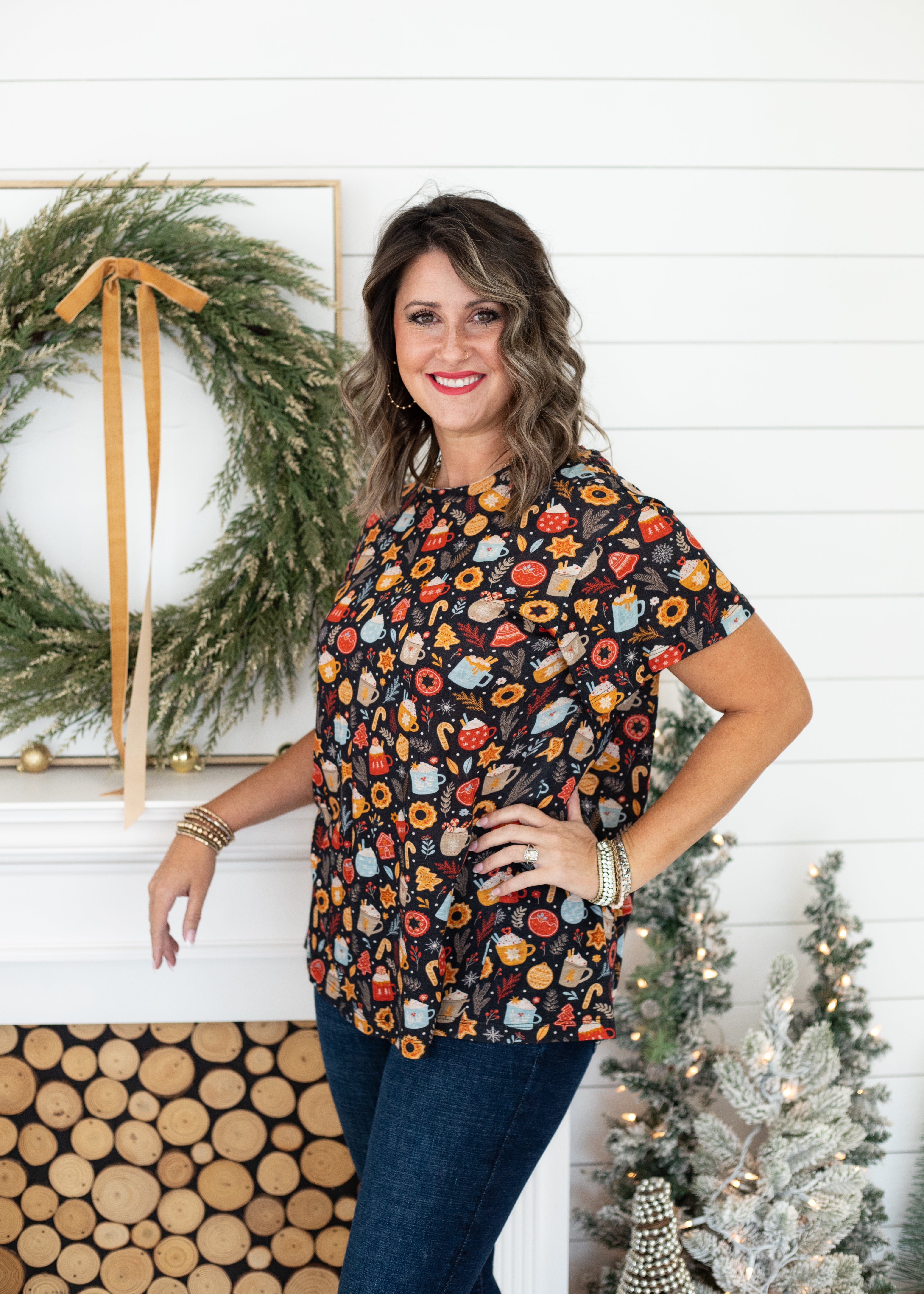 Basic Coco Christmas Short Sleeve Tee Front