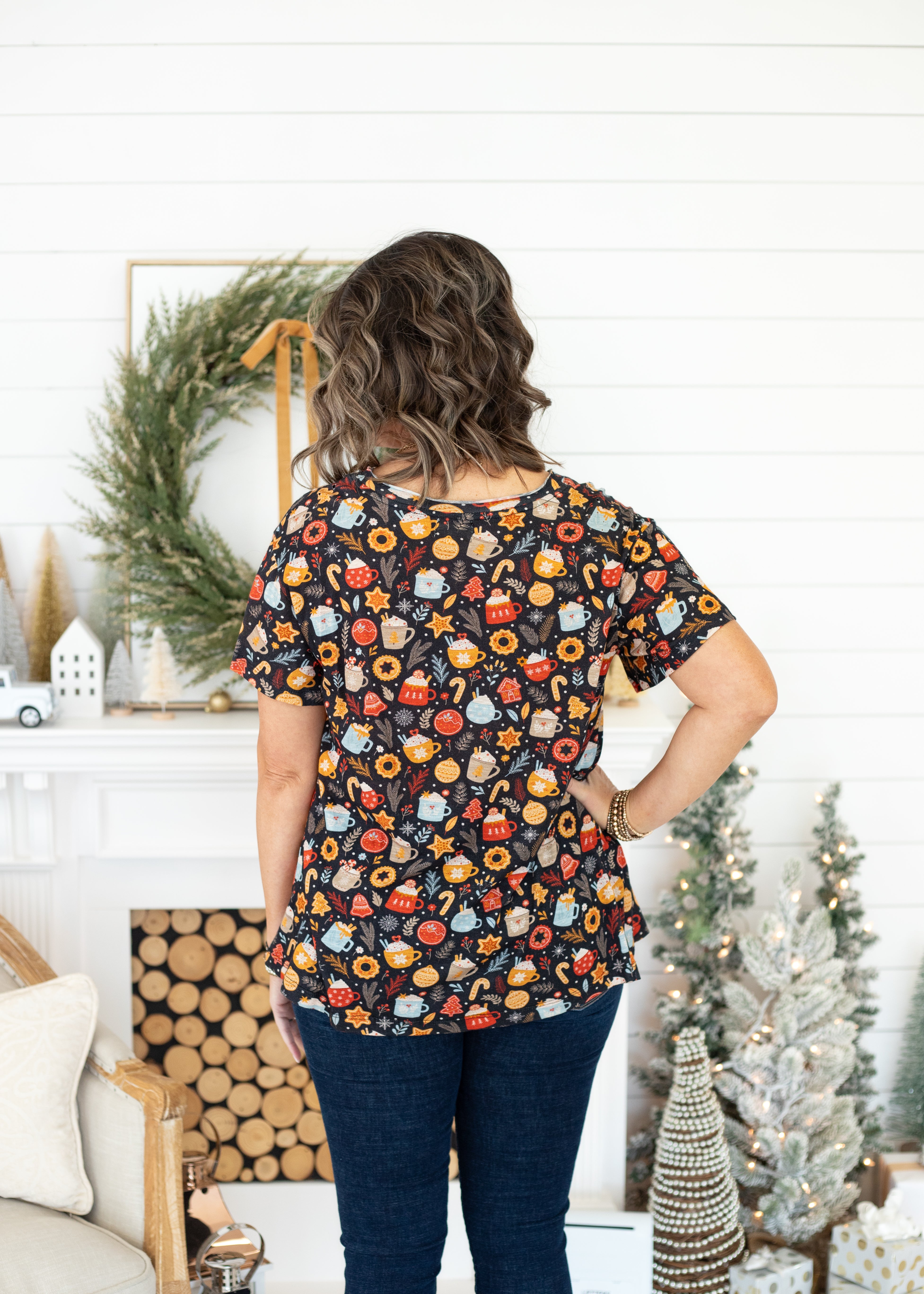 Basic Coco Christmas Short Sleeve Tee Back 