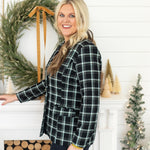 Daphne Black Long Sleeve Blazer Side