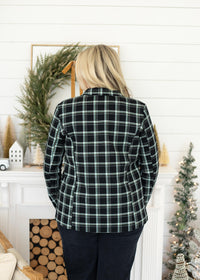 Daphne Black Long Sleeve Blazer Back