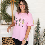 Clara Nutcracker Design Short Sleeve Pink Tee Front