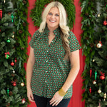 Robin Green Short Sleeve Top Front