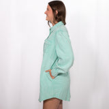 Side Annie Dress Denim mint dress