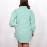 Back Annie Dress Denim mint dress