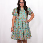 Front Mabel Dress Texas sweetheart print dress