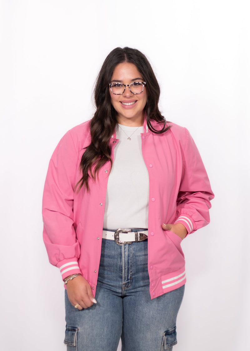 Front Rodeo bomber jacket pink bomber