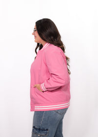 Side Rodeo bomber jacket pink bomber