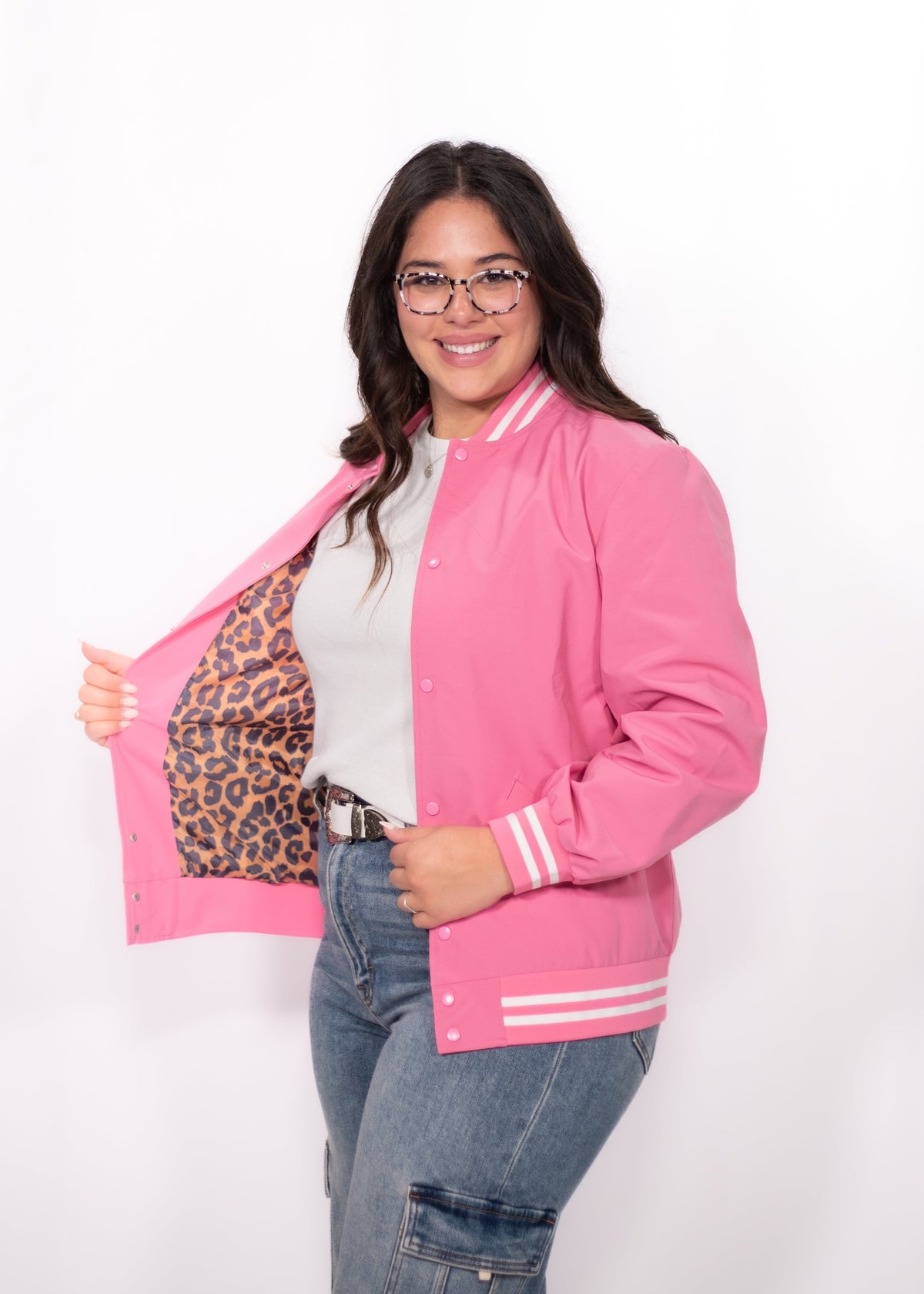 Side Rodeo bomber jacket pink bomber