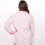 Back Heidi Top pink and white stripe top